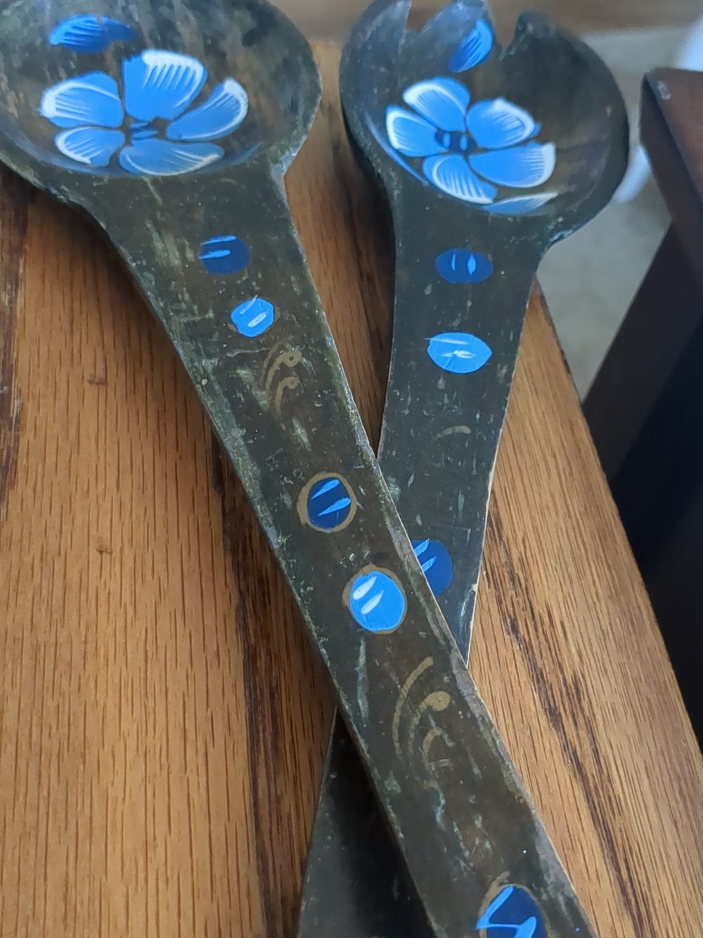Decorative Wooden Painted Serving Spoons
